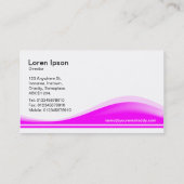 Wave Contour - Magenta Visitenkarte (Rückseite)