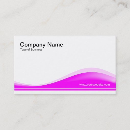 Wave Contour - Magenta Visitenkarte (Vorderseite)