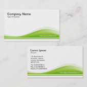 Wave Contour - Mars Green Visitenkarte (Vorne/Hinten)
