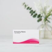Wave Contour - Neon Red Visitenkarte (Stehend Vorderseite)