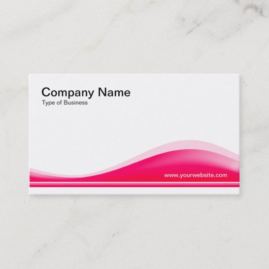 Wave Contour - Neon Red Visitenkarte (Vorderseite)