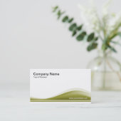 Wave Contour - Olive Green Visitenkarte (Stehend Vorderseite)
