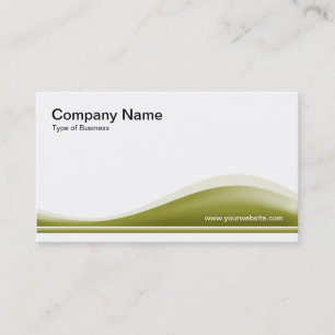 Wave Contour - Olive Green Visitenkarte