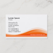 Wave Contour - Orange Visitenkarte (Rückseite)