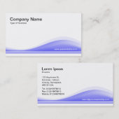 Wave Contour - Pastellblau Visitenkarte (Vorne/Hinten)