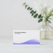 Wave Contour - Pastellblau Visitenkarte (Stehend Vorderseite)