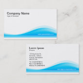 Wave Contour - Sky Blue Visitenkarte (Vorne/Hinten)