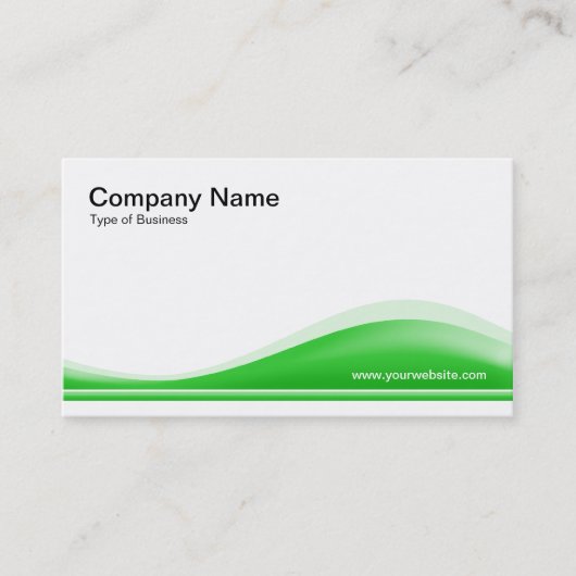 Wave Contour - Spring Green Visitenkarte (Vorderseite)
