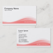 Wave Contour - Weichrosa Visitenkarte (Vorne/Hinten)
