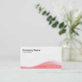 Wave Contour - Weichrosa Visitenkarte (Stehend Vorderseite)