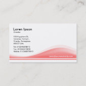 Wave Contour - Weichrosa Visitenkarte (Rückseite)