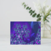 Wave Coole Abstrakte Fine Fraktal Art Postkarte (Stehend Vorderseite)