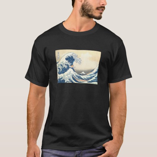 Wave Corgi Surfhund T-Shirt (Vorderseite)