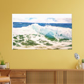 Wave Crash on the Shore: Realistic Seascape Leinwanddruck (Insitu (Wohnzimmer))