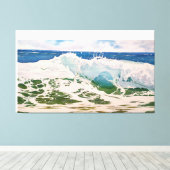 Wave Crash on the Shore: Realistic Seascape Leinwanddruck (Insitu (Holzboden))