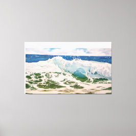 Wave Crash on the Shore: Realistic Seascape Leinwanddruck