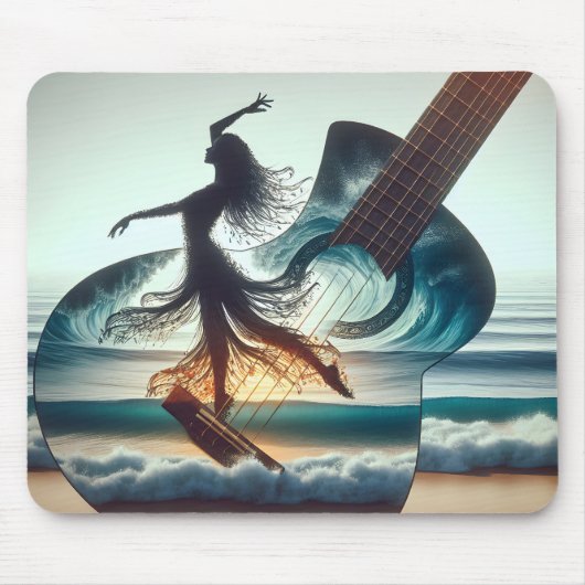 Wave Dancer in einer Gitarre Mousepad (Vorne)