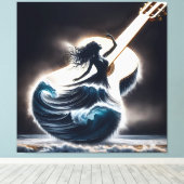 Wave Dancer in Gitarre Leinwanddruck (Insitu (Holzboden))