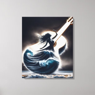 Wave Dancer In Gitarre Leinwanddruck