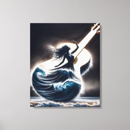 Wave Dancer in Gitarre Leinwanddruck (Vorderseite)