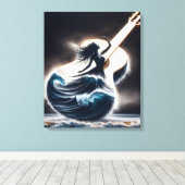 Wave Dancer in Gitarre Leinwanddruck (Insitu (Holzboden))