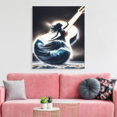 Wave Dancer in Gitarre Leinwanddruck (Insitu (Wohnzimmer))