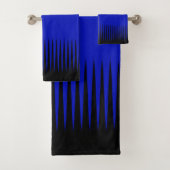 Wave Design Blue Badhandtuch Set (Insitu)