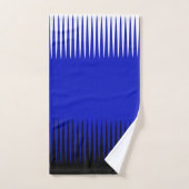 Wave Design Blue Badhandtuch Set (Handtuch)