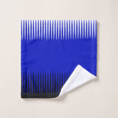 Wave Design Blue Badhandtuch Set (Waschlappen)