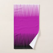 Wave Design Pink Badhandtuch Set (Handtuch)