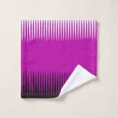 Wave Design Pink Badhandtuch Set (Waschlappen)