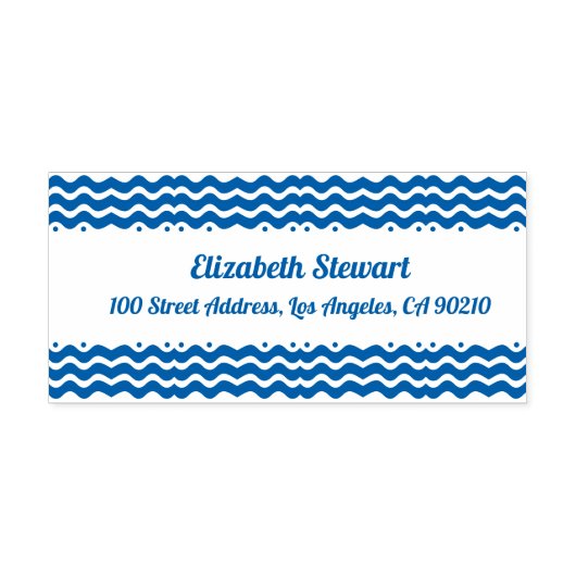 Wave Design Rücksendeadresse Selbstfarbige Briefma Permastempel (Design)