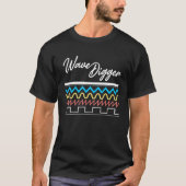 Wave Digger Synthesizer Synthwave Waveform T-Shirt (Vorderseite)