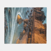 Wave entlang des Strandes, Kalifornien Fleecedecke (Vorderseite (Horizontal))