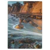 Wave entlang des Strandes, Kalifornien Klemmbrett (Rückseite)