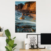 Wave entlang des Strandes, Kalifornien Poster (Heimbüro)