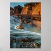 Wave entlang des Strandes, Kalifornien Poster (Vorne)