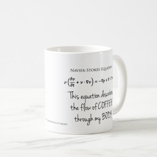 Wave Equation - Navier Stokes Equation - Kaffee-Ta Kaffeetasse (VorderseiteRechts)
