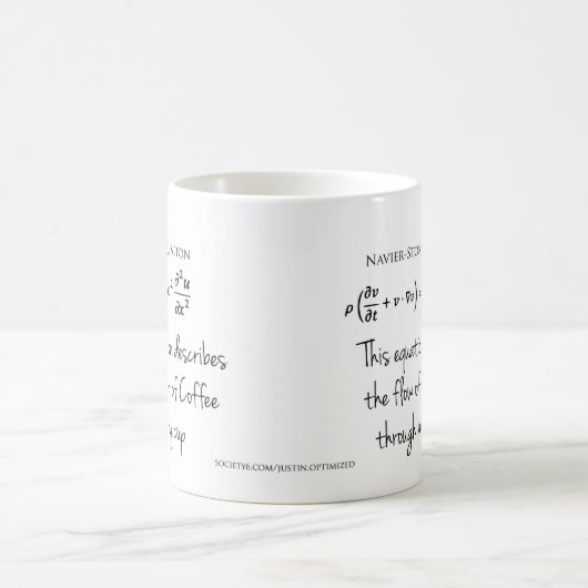 Wave Equation - Navier Stokes Equation - Kaffee-Ta Kaffeetasse (Mittel)