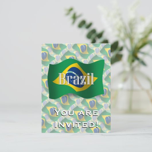 Wave Flag Einladung (Stehend Vorderseite)