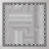 Wave Form Op Art and Spheres Poster (Vorne)