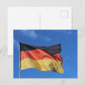 Wave German Flag Foto Postcard Postkarte (Vorne/Hinten)