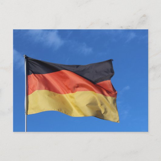Wave German Flag Foto Postcard Postkarte (Vorderseite)