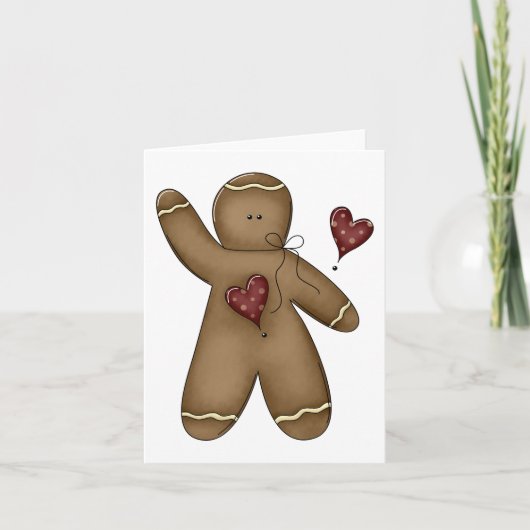 Wave Gingerbread Man Card Karte (Vorderseite)