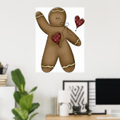 Wave Gingerbread Man Poster (Heimbüro)