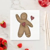Wave Gingerbread Man Serviette
