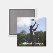 Wave Girl, Savannah, Georgia Magnet (Vorderseite/Rückseite)