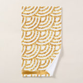 Wave Gold Sun Glitzer Boho Popular Collection Badhandtuch Set (Handtuch)