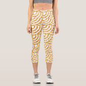 Wave Gold Sun Glitzer Boho Popular Collection Capri Leggings (Vorderseite)