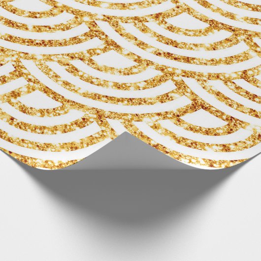 Wave Gold Sun Glitzer Boho Popular Collection Geschenkpapier (Ecke)